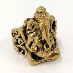 Gucci Ganesha Graphic Gold Plated Ring